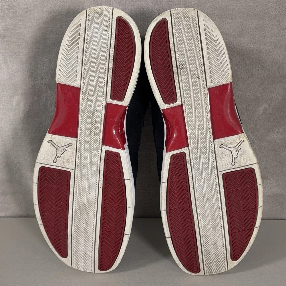 Jordan TE 2 Low Sneakers Mens 13 Black Red White A01696-001 Basketball Shoes
